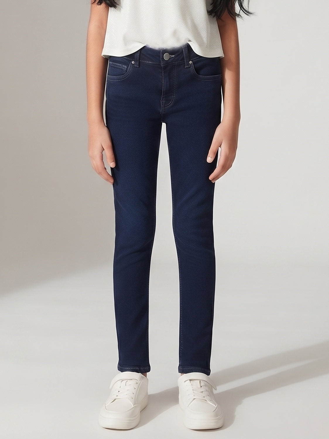 Girls Blue Slim Fit Jeans