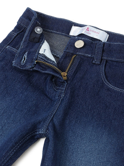 Girls Blue Slim Fit Jeans