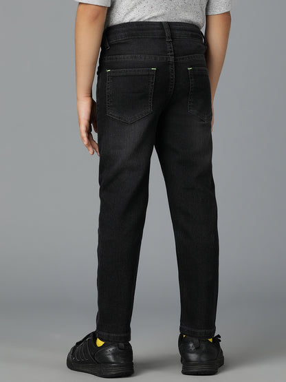 Boys Slim Fit Stretchable Denim Lycra Jeans – Pack of 2 (Blue & Black)