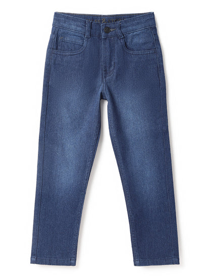 Boys Dark Blue Stretchable Casual Jeans