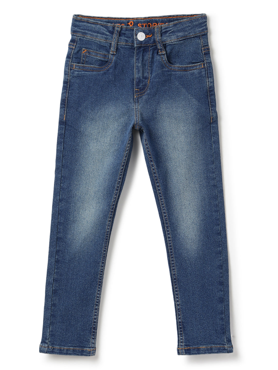 Boys Khakhi Tint Stretchable Denim Jeans
