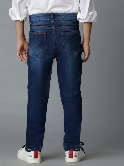 Boys Slim Fit Stretchable Denim Lycra Jeans – Pack of 2 (Blue & Light Blue)