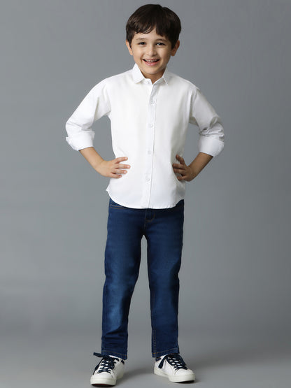 Boys Slim Fit Stretchable Denim Lycra Jeans – Pack of 2 (Blue & Light Blue)