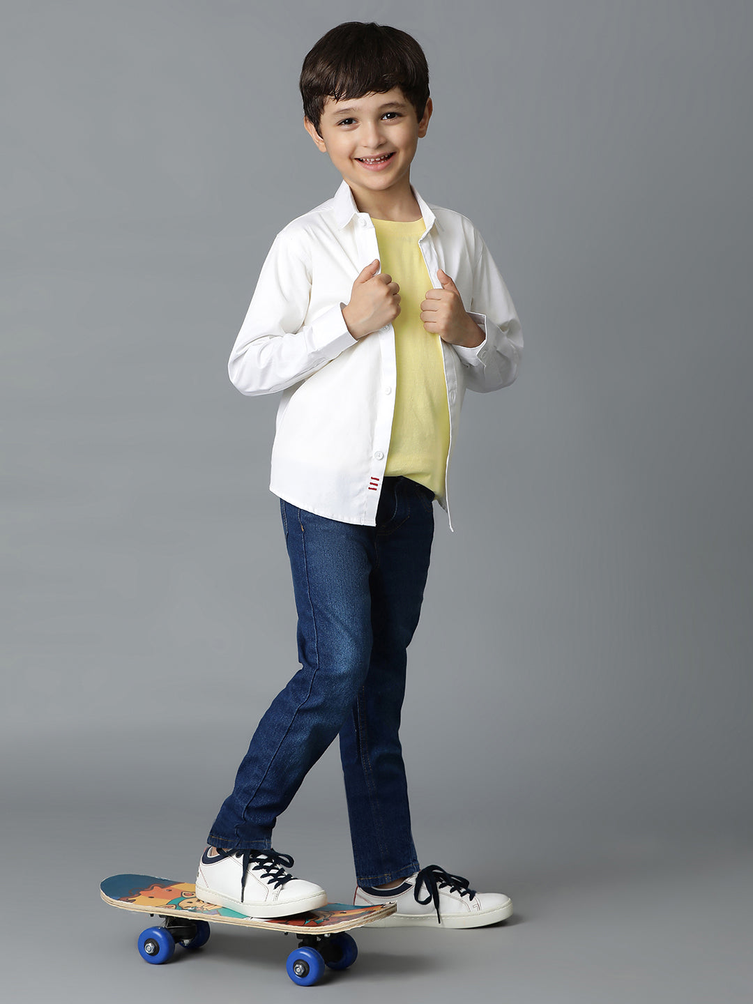 Boys Slim Fit Stretchable Denim Lycra Jeans – Pack of 2 (Blue & Light Blue)