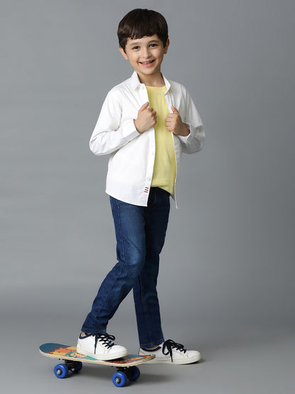 Boys Slim Fit Stretchable Denim Lycra Jeans – Pack of 2 (Blue & Light Blue)