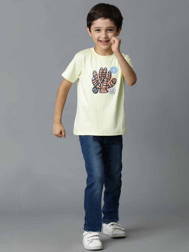 BOYS MID BLUE WHISKERED CASUAL JEANS