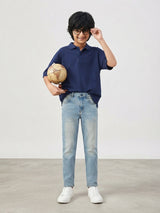 Boys Light Blue Rinse Casual Denim Jeans
