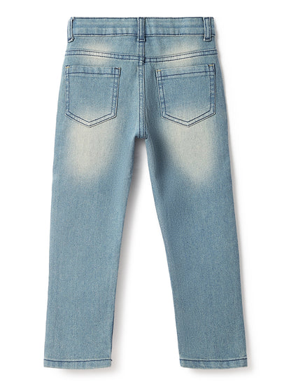 Boys Light Blue Rinse Casual Denim Jeans