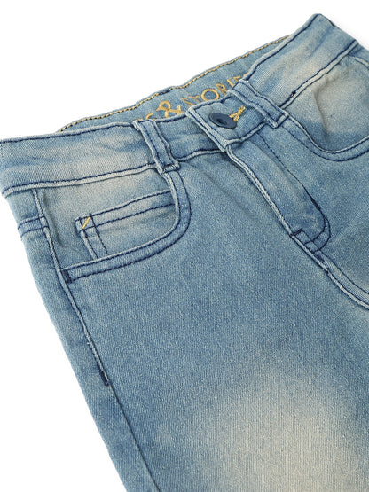 Boys Light Blue Rinse Casual Denim Jeans