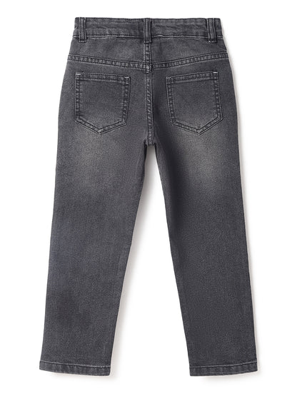 Boys Black Denim Slim Fit Jeans