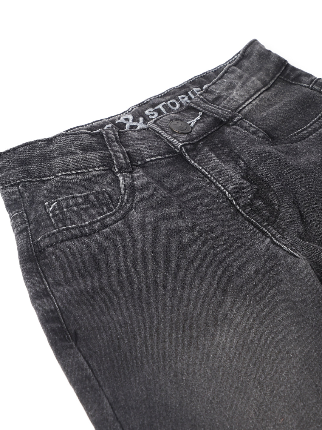 Boys Black Denim Slim Fit Jeans