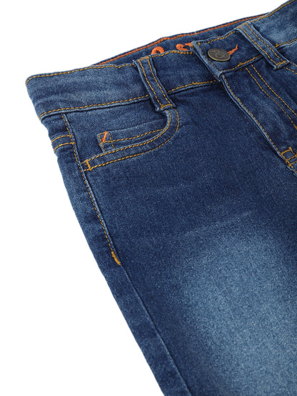 Boys Dark Blue Slim Fit Casual Denim Jeans
