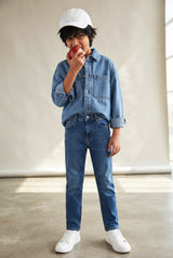 Boys Mid Blue Slim Fit Casual Denim Jeans