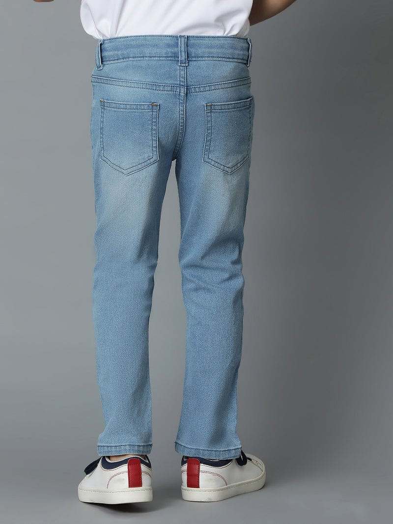 Boys Light Blue Slim Fit Denim Jeans