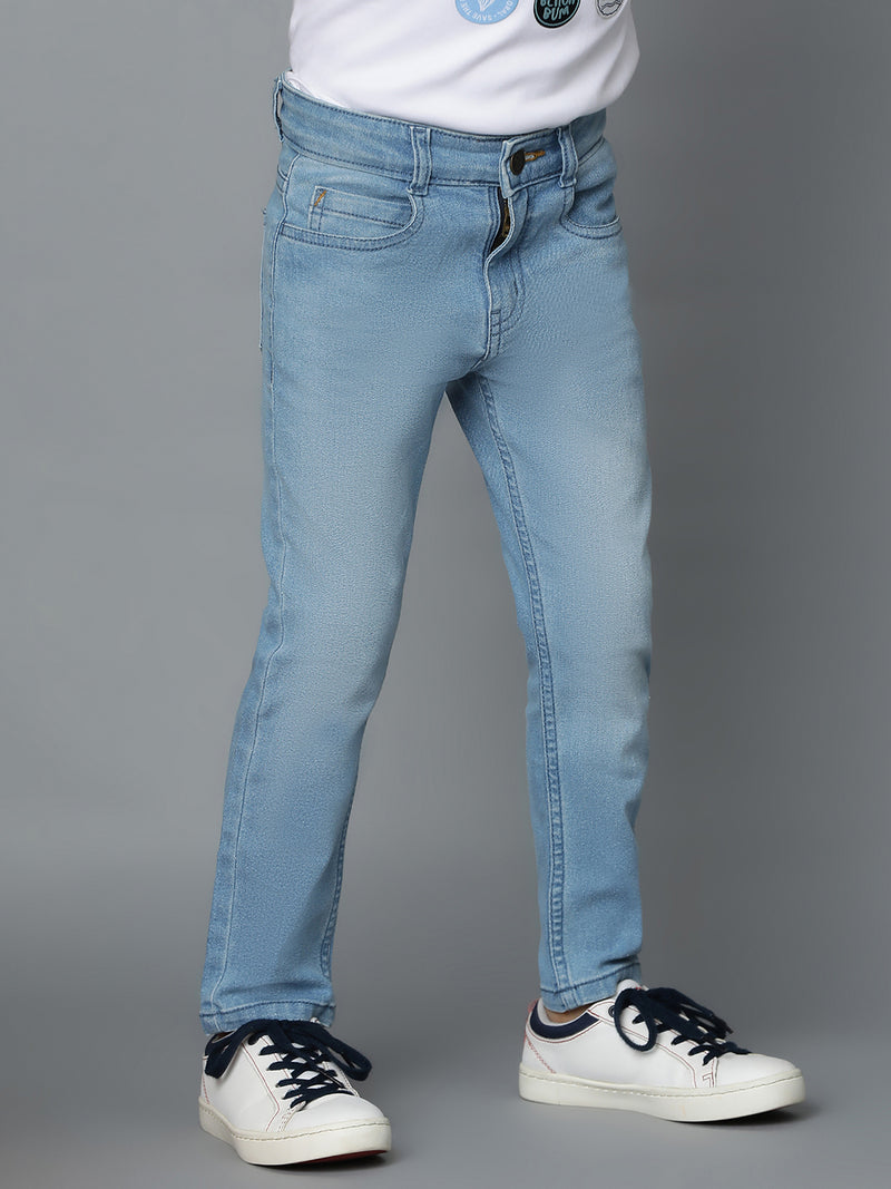 Boys Light Blue Slim Fit Denim Jeans