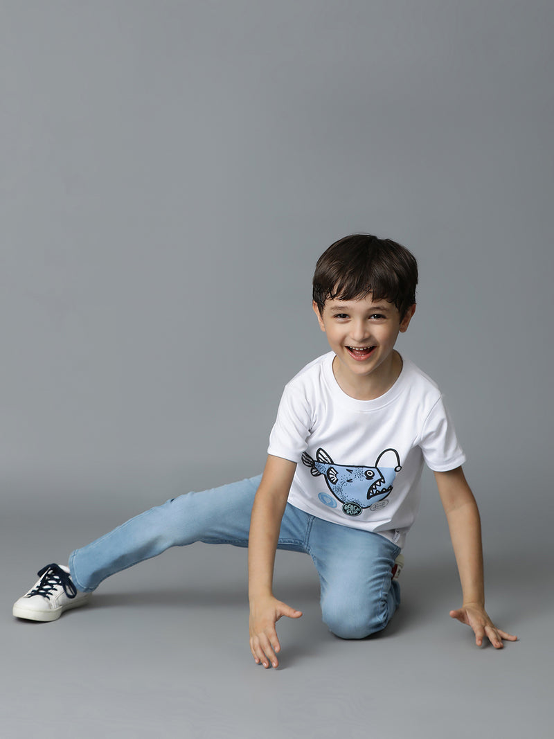 Boys Light Blue Slim Fit Denim Jeans