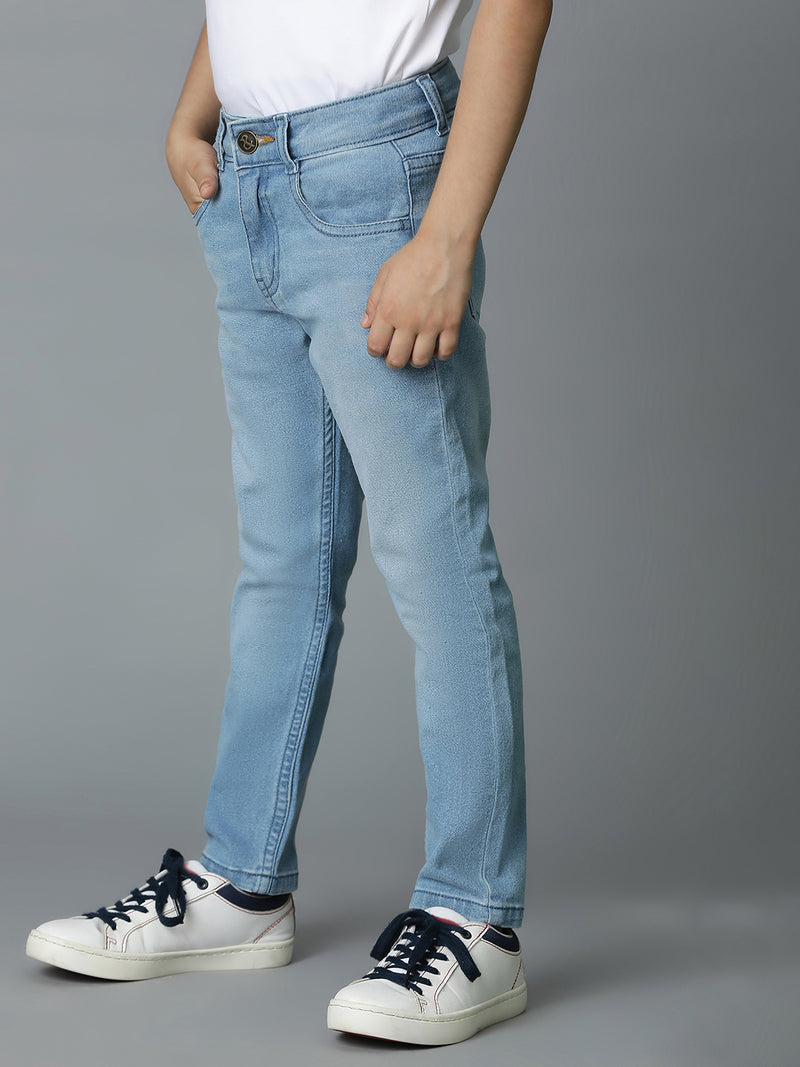 Boys Light Blue Slim Fit Denim Jeans