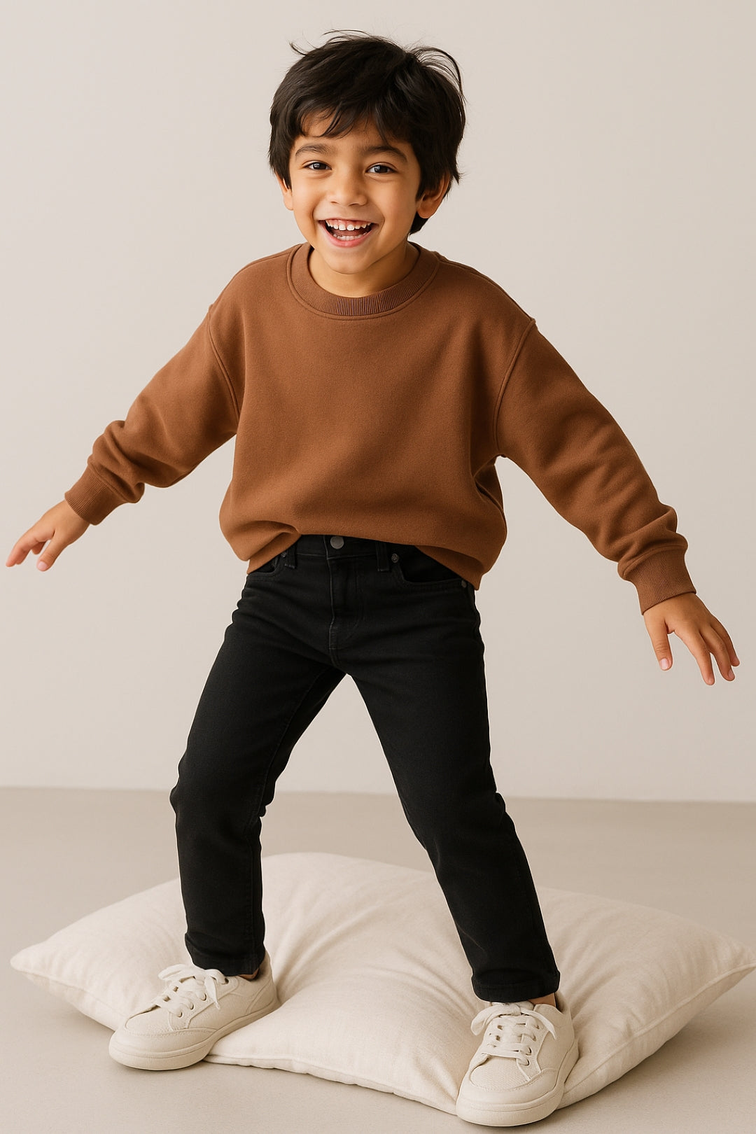 Boys Slim Fit Black Casual Jeans