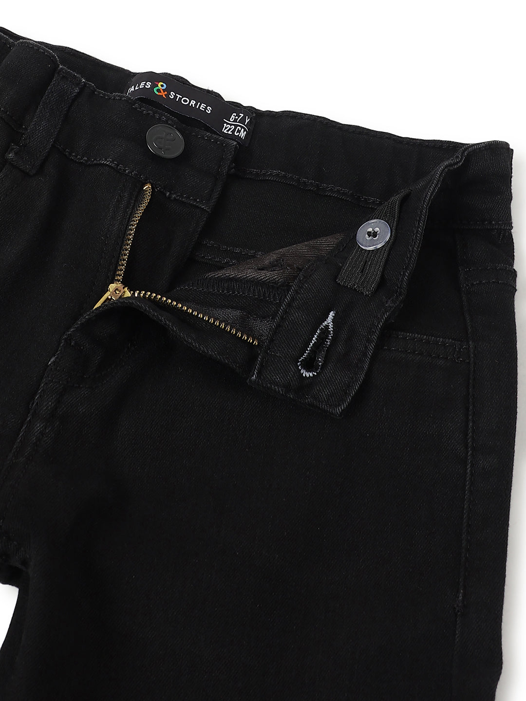 Boys Slim Fit Black Casual Jeans