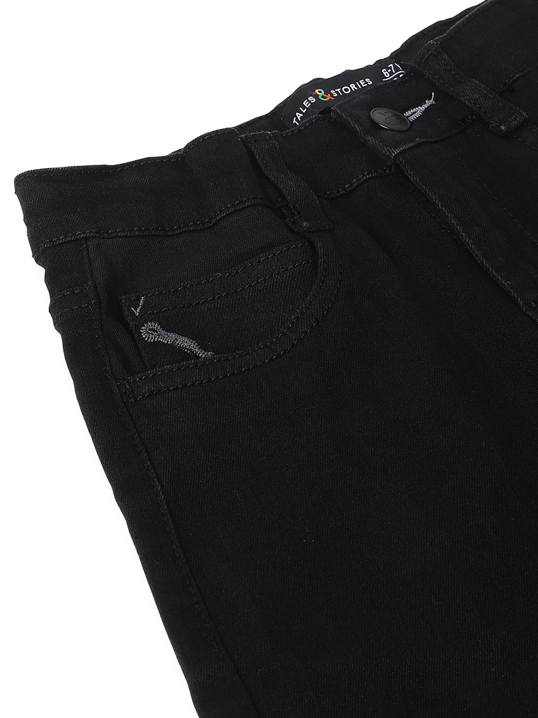 Boys Slim Fit Black Casual Jeans