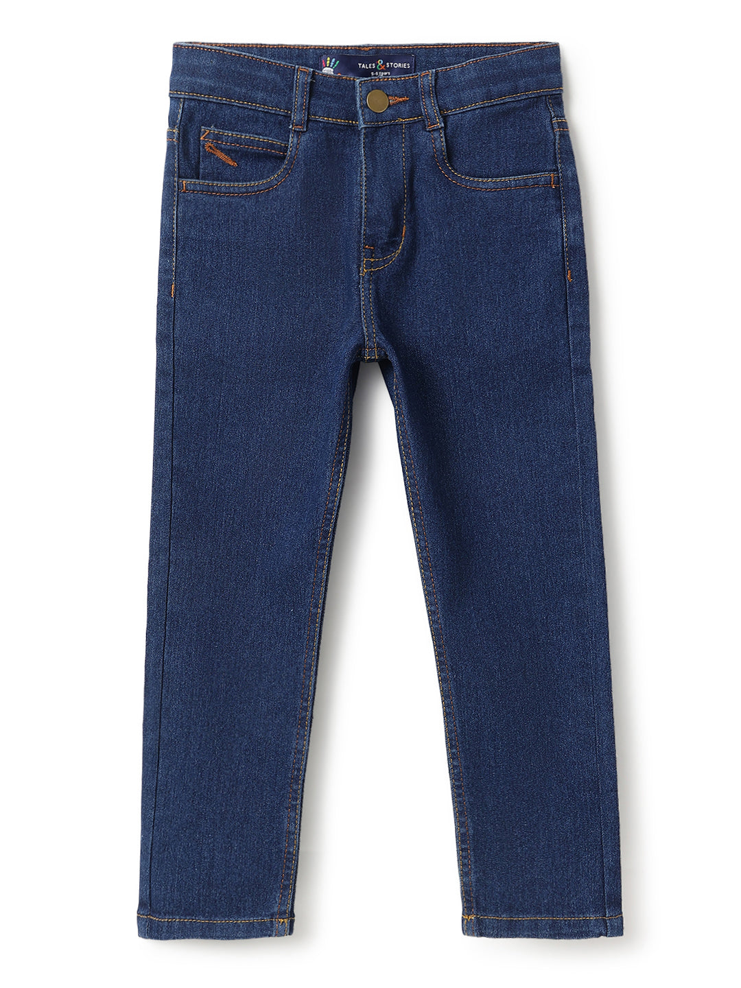 Boys Slim Fit Mid Blue Basic Denim Jeans