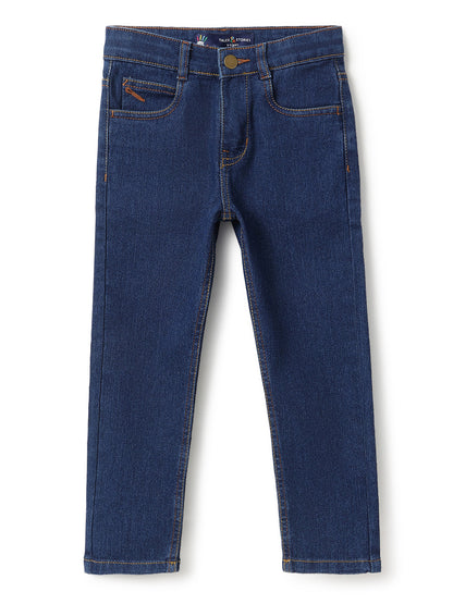Boys Slim Fit Mid Blue Basic Denim Jeans