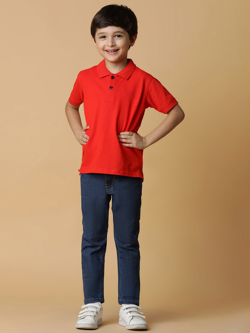 Boys Slim Fit Mid Blue Basic Denim Jeans