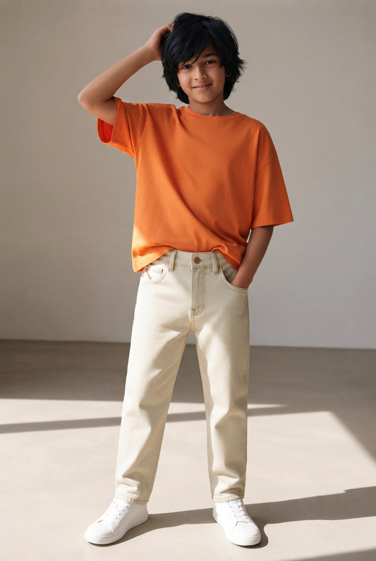 Boys Light Blue Slim Fit Basic Casual Denim Jeans