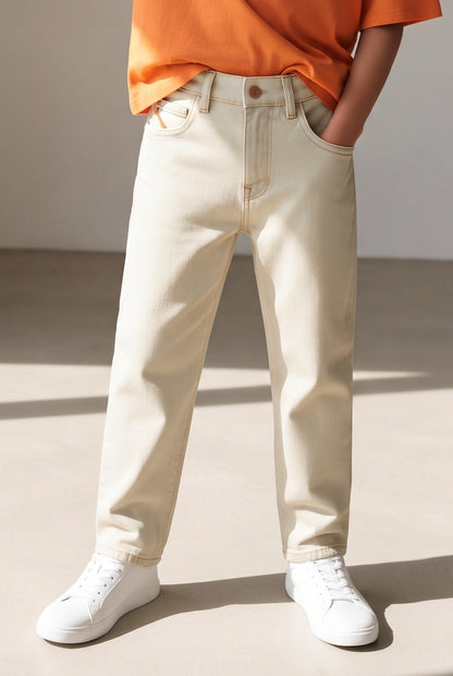 Boys Light Blue Slim Fit Basic Casual Denim Jeans