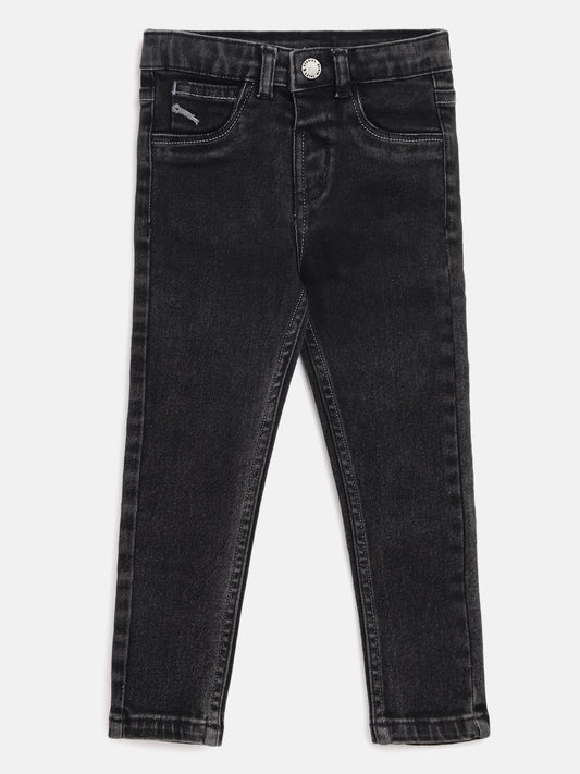 Boys Dark Grey Slim Fit Jeans
