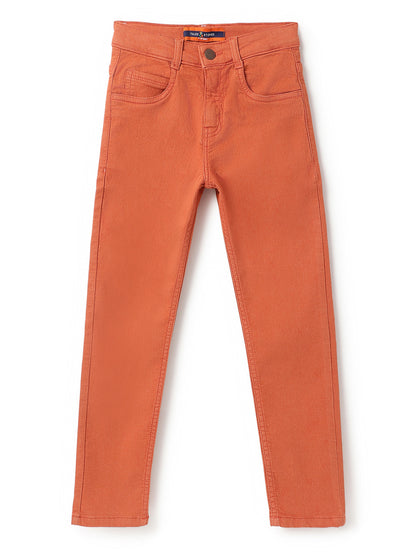 Boys Rust Cotton Trouser