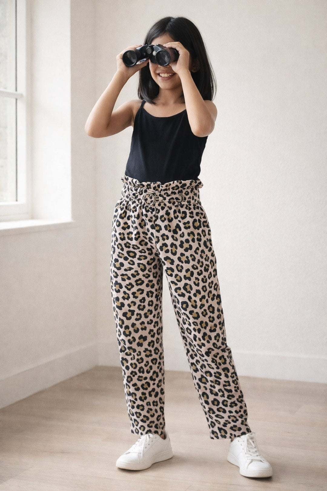 Girls Printed Cotton Joggers