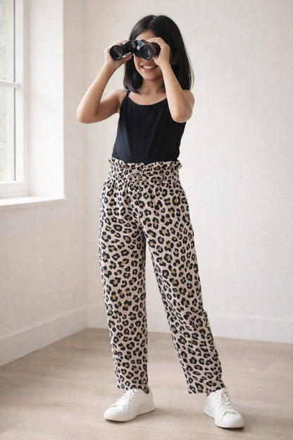Girls Printed Cotton Joggers
