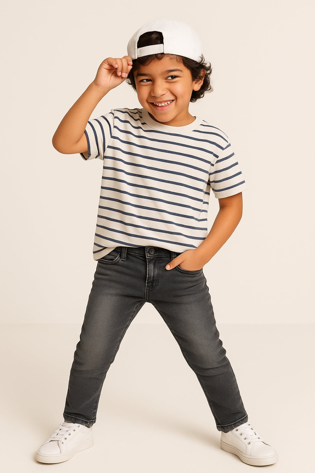 Boys Grey Slim Fit Denim Jeans