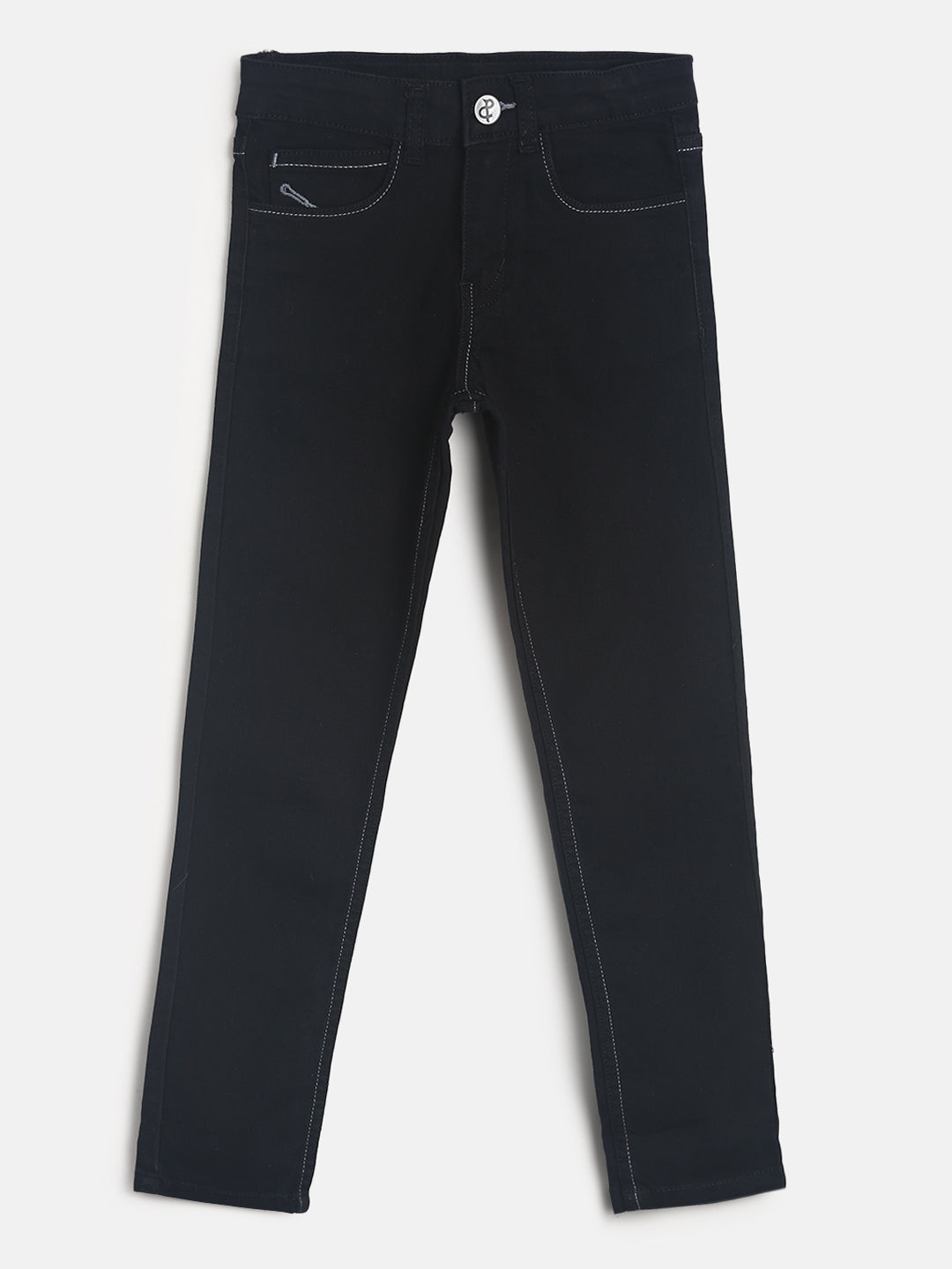 Boys Black Denim Slim Fit Jeans