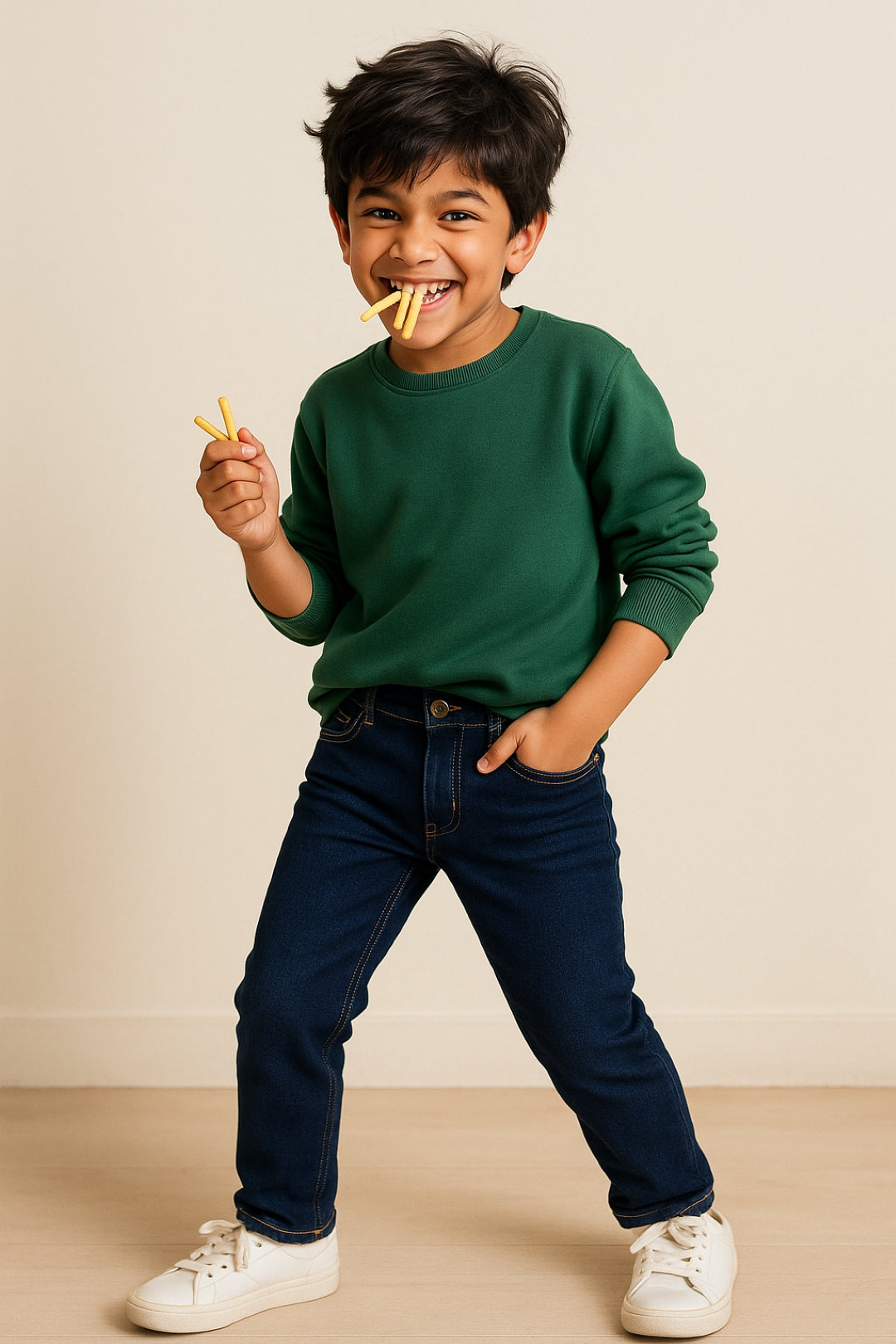 Boys Dark Blue Slim Fit Jeans