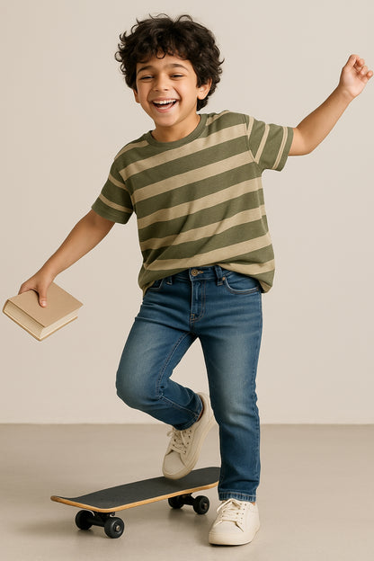 Boys Light Blue Rinse Casual Denim Jeans