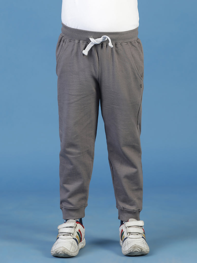 Boys Cotton Grey Joggers