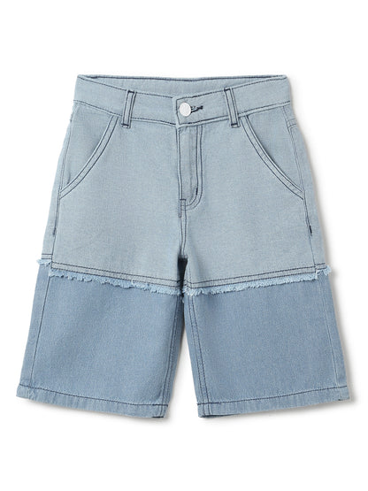 Boys Light Blue Denim Bermuda Shorts