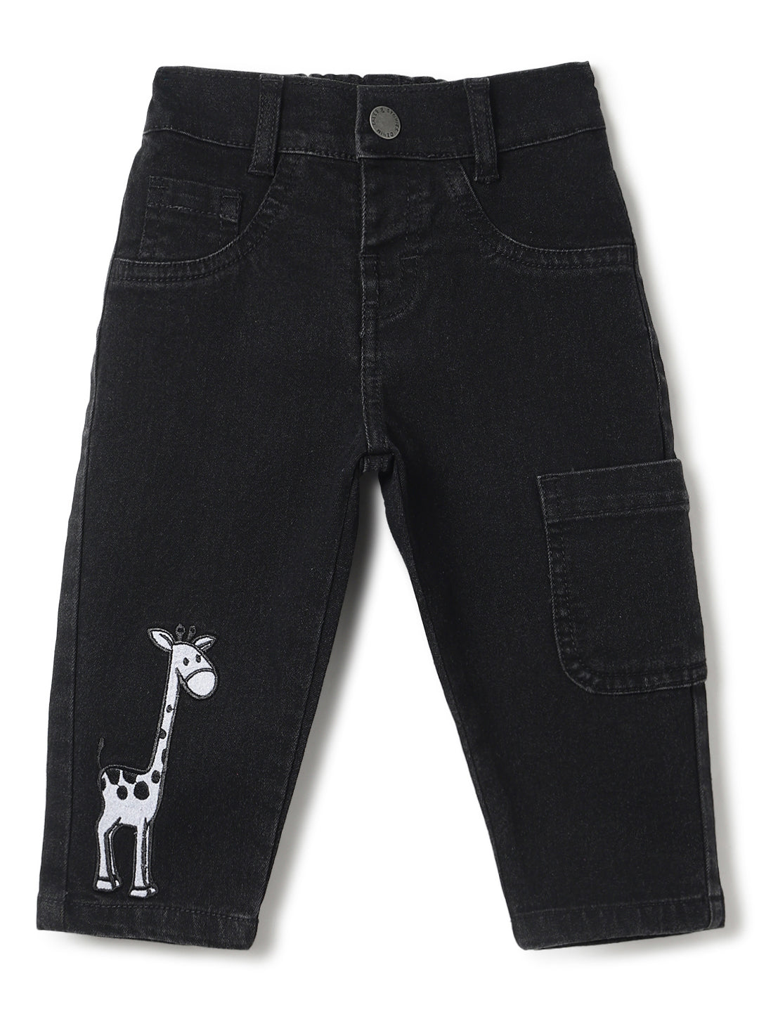 Boys Black Denim Slim Fit Jeans