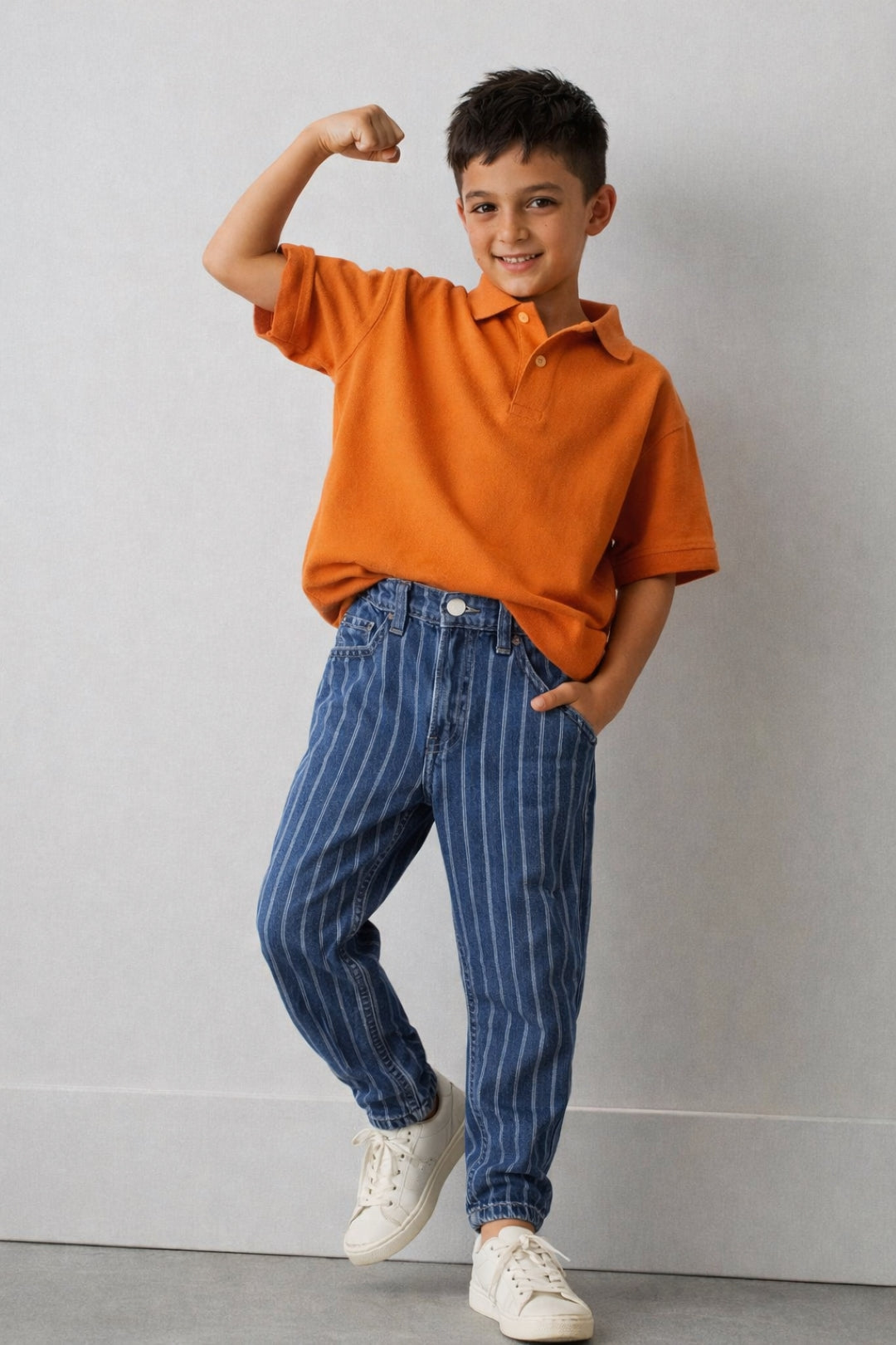 Boys Blue Carrot Fit Jeans