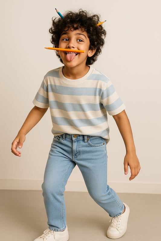 Boys Light Blue Slim Fit Jeans