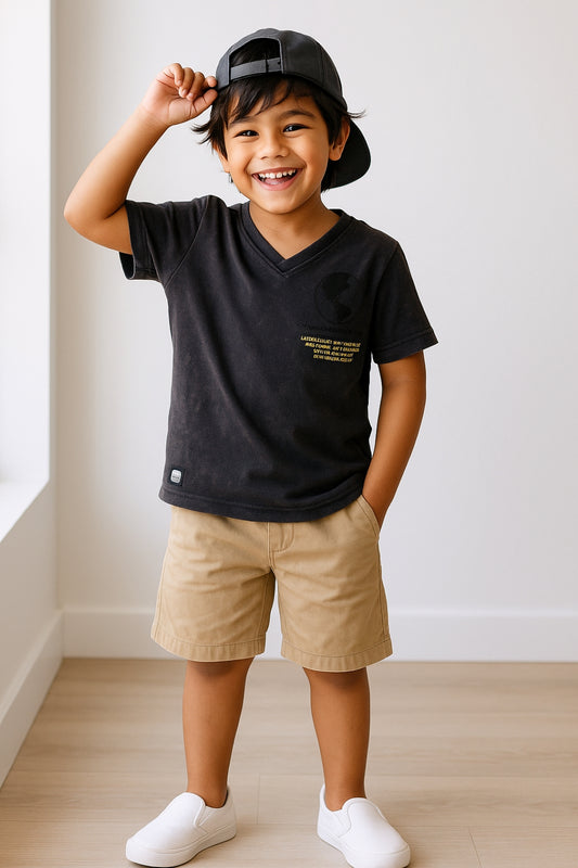 Boys Blue Cotton T-Shirt