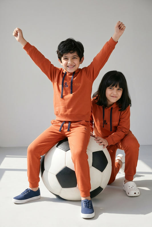 Unisex Rust Sweatshirt Lounge Set