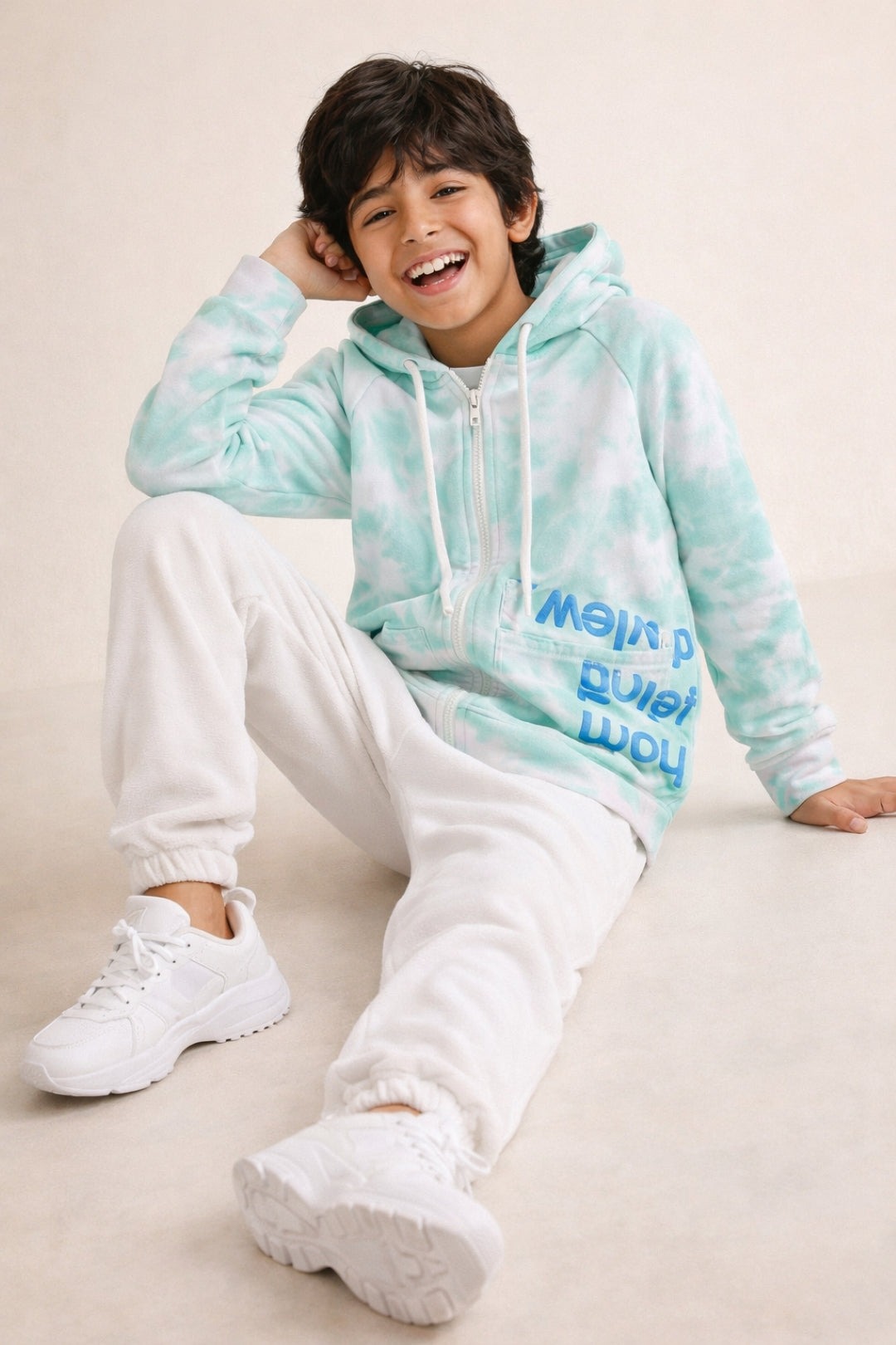 Boys Blue Tie & Dye Sweatshirt