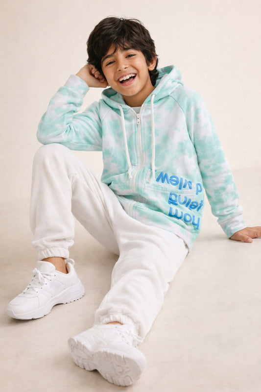 Boys Blue Tie & Dye Sweatshirt