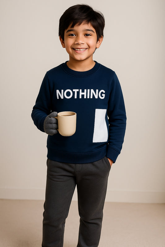 Boys Blue Patch Sweatshirt