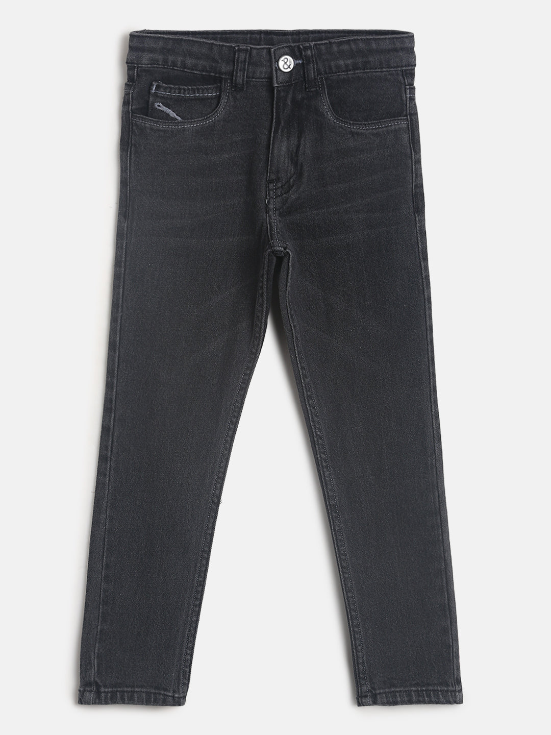 Boys Denim Dark Grey Slim Fit Jeans