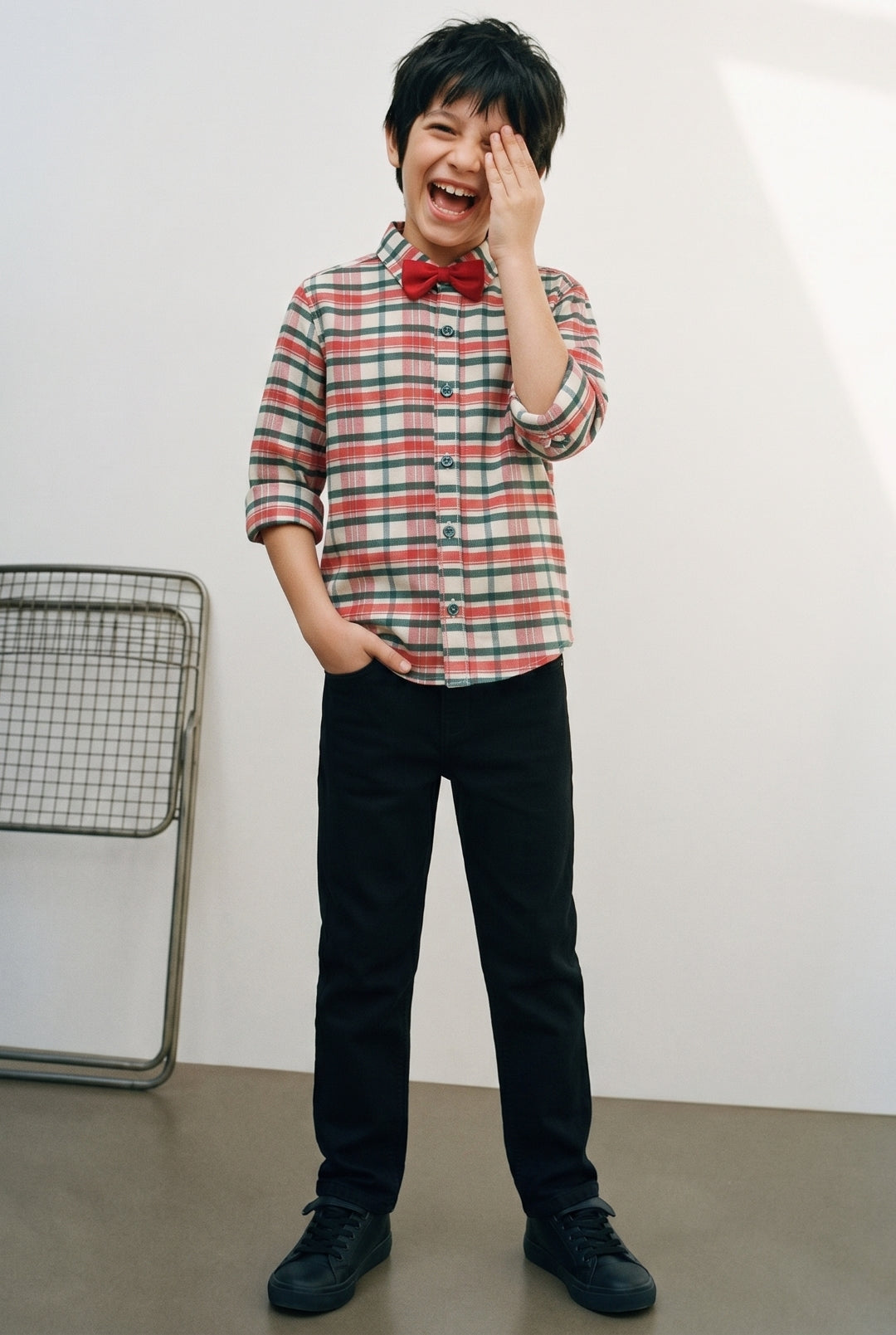 Boys Full Sleeve Shirt and Black Jeans Clothing Set