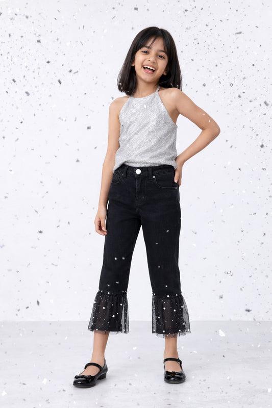 Girls Black Skinny Fit Jeans